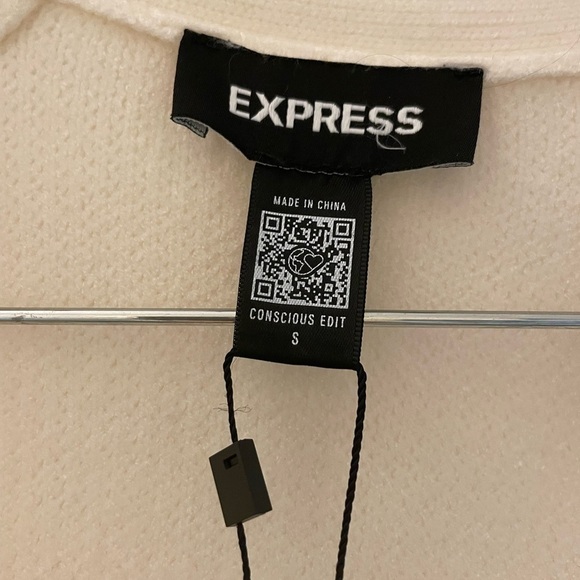 Express‎ Cream sweater mini dress size small NWT - Picture 5 of 10